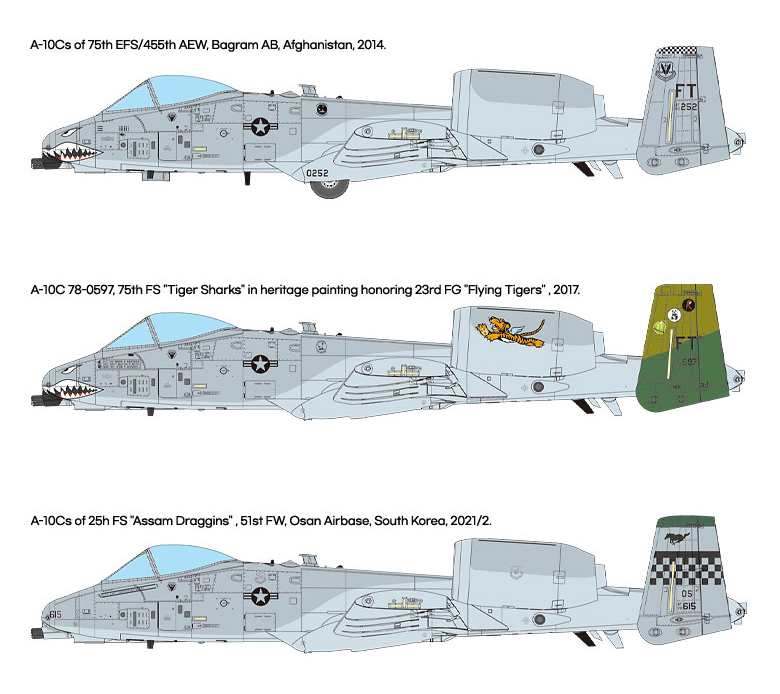 Academy MODEL AIRCRAFT Academy 1/48 A10C 75th FS Flying Tigers USAF Fighter Kit