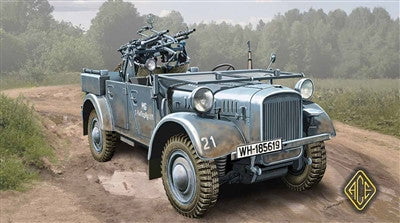 Ace MILITARY MODEL Ace  1/72 WWII Truppen-Luftschutz-Kraftwagen Kfz4 German Anti-Aircraft Vehicle Kit