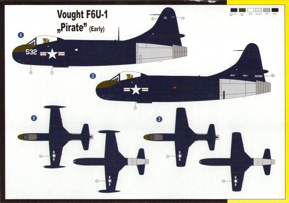 Admiral Models MODEL AIRPLANES Admiral  1/72 F6U1 Pirate Early USN Fighter Kit