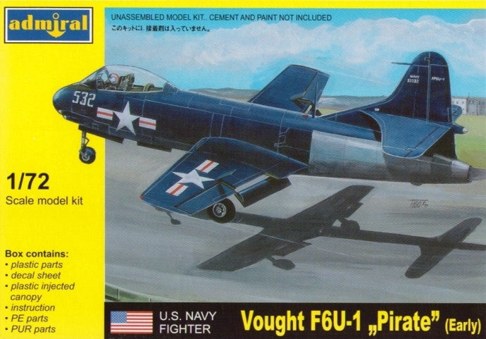 Admiral Models MODEL AIRPLANES Admiral  1/72 F6U1 Pirate Early USN Fighter Kit