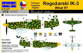 Admiral Models MODEL AIRPLANES Admiral  1/72 Rogozarski IK3 Yugoslav Fighter (Ltd Edition) Kit