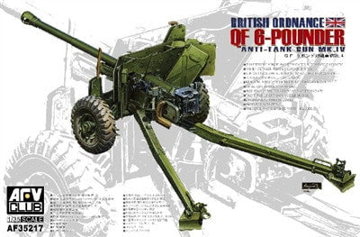 AFV Club MILITARY MODEL AFV Club 1/35 British Ordnance QF Mk IV 6-Pdr Anti-Tank Gun Kit