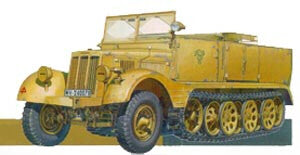 AFV Club MILITARY MODEL AFV Club 1/35 German SdKfz 11 3-Ton Halftrack (Re-Issue) Kit