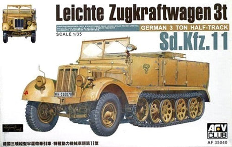 AFV Club MILITARY MODEL AFV Club 1/35 German SdKfz 11 3-Ton Halftrack (Re-Issue) Kit