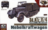 AFV Club MILITARY MODEL AFV Club 1/35 German SdKfz 11/4 3-Ton Semi-Track Nebelkraftwagen Kit