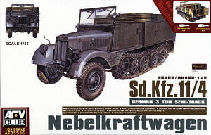 AFV Club MILITARY MODEL AFV Club 1/35 German SdKfz 11/4 3-Ton Semi-Track Nebelkraftwagen Kit