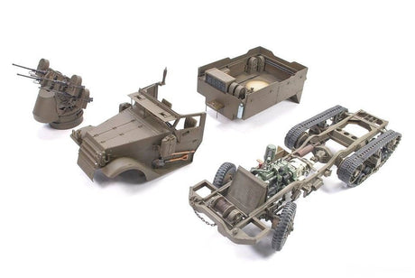 AFV Club MILITARY MODEL AFV Club 1/35 M16 MGMC Meat Chopper Self-Propelled Anti-Aircraft Gun Halftrack (New Tool) Kit