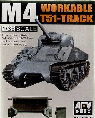 AFV Club MILITARY MODEL AFV Club 1/35 M4/M3 T51 Workable Track Links Kit