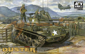 AFV Club MILITARY MODEL AFV Club 1/35 M42A1 Duster Late Type Tank w/Self-Propelled Anti-Aircraft Gun Vietnam War Kit