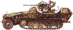 AFV Club MILITARY MODEL AFV Club 1/35 SdKfz 251/17 Ausf C Luftwaffe Halftrack Kit