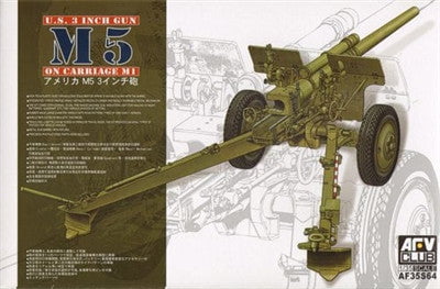 AFV Club MILITARY MODEL AFV Club 1/35 US 3 Inch M5 Gun on M1 Carriage Kit