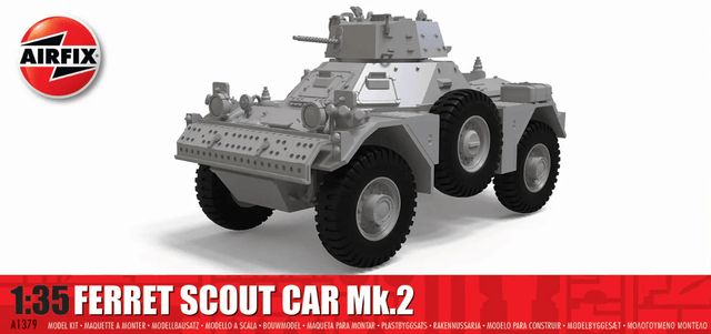Airfix MILITARY MODEL Airfix 1/35 Ferret Mk 2 Scout Car Kit Kit