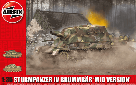 Airfix MILITARY MODEL Airfix 1/35 Sturmpanzer IV Brummbar Mid Version Tank Kit