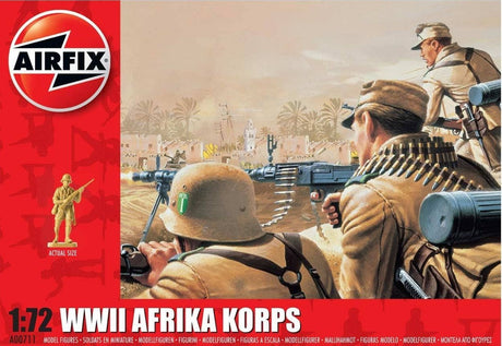 Airfix MILITARY MODEL Airfix 1/72 WWII Afrika Corps Figure Set (48) Kit