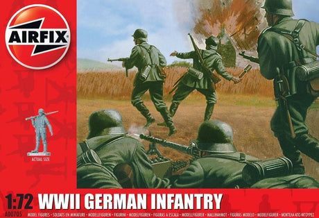 Airfix MILITARY MODEL Airfix 1/72 WWII German Infantry Figure Set (Re-Issue) Kit