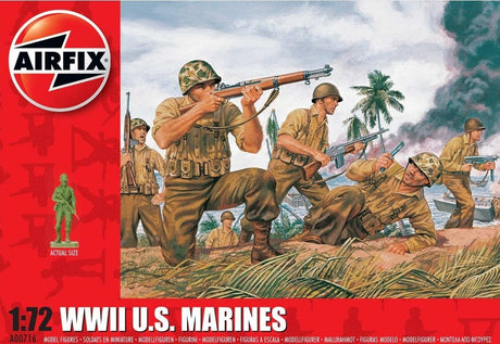 Airfix MILITARY MODEL Airfix 1/72 WWII US Marines Figure Set (45) Kit