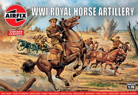 Airfix MILITARY MODEL Airfix 1/76 WWI Royal Horse Artillery Figure Set (Re-Issue) Kit