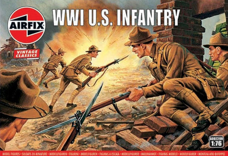Airfix MILITARY MODEL Airfix 1/76 WWI US Infantry Figure Set (Re-Issue) Kit