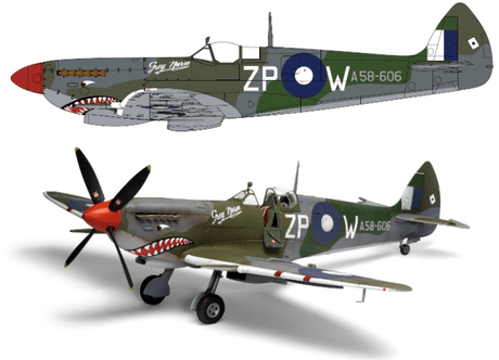 Airfix MODEL AIRCRAFT Airfix 1/24 Supermarine Spitfire Mk VIII Fighter Kit
