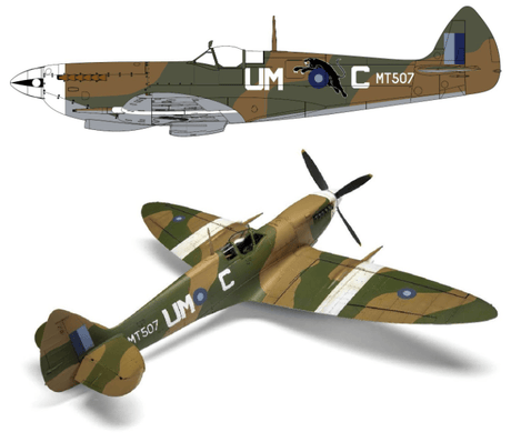 Airfix MODEL AIRCRAFT Airfix 1/24 Supermarine Spitfire Mk VIII Fighter Kit