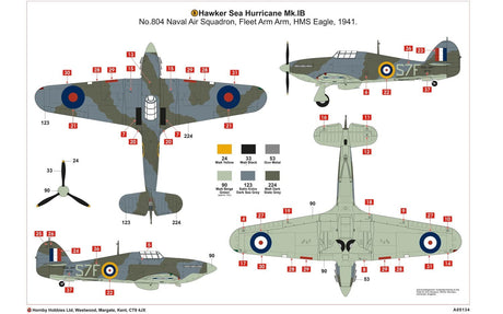 Airfix Model Aircraft Airfix 1/48 Hawker Sea Hurricane Mk IB Fighter Kit
