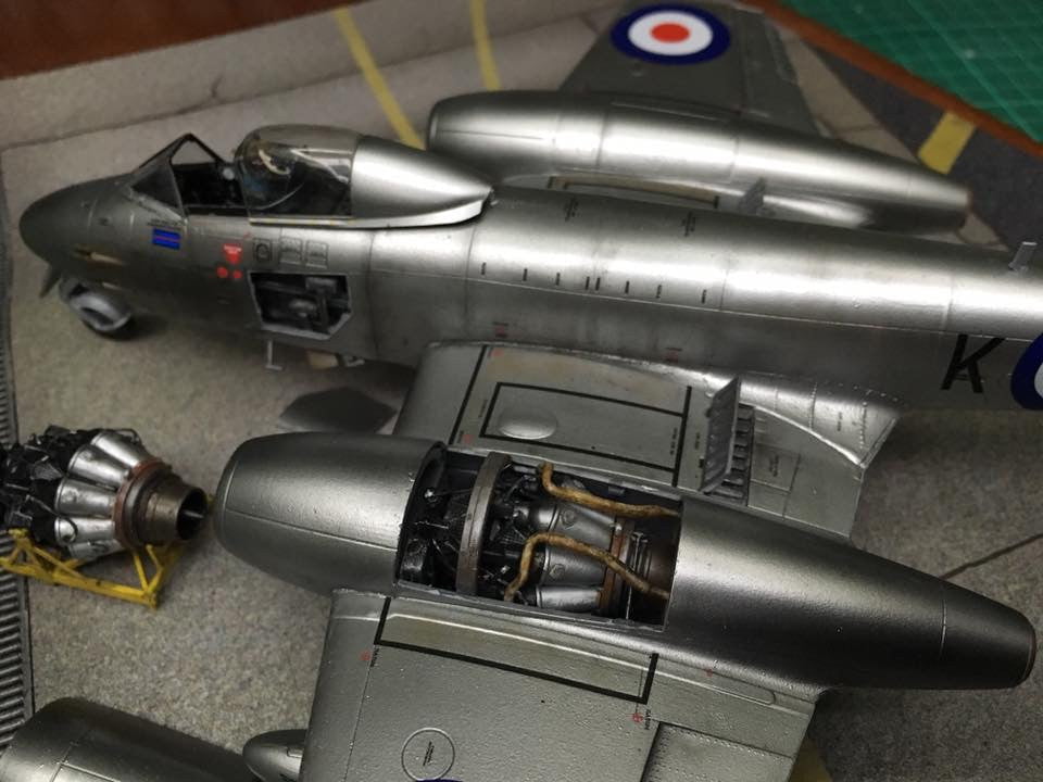 Airfix MODEL AIRPLANES Airfix 1/48 Gloster Meteor F8 British Jet Fighter Kiy