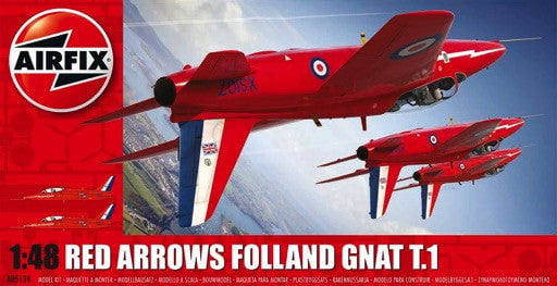 Airfix MODEL AIRPLANES Airfix 1/48 Red Arrows Gnat T1 British Aerobatic Trainer Kit