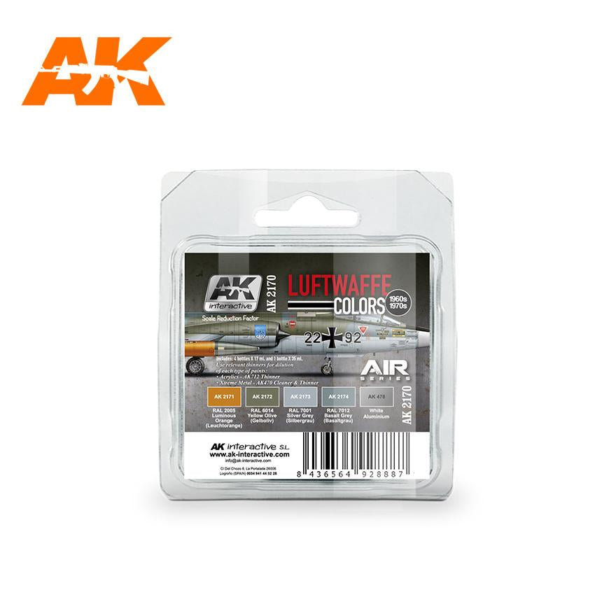 AK Interactive HOBBY PAINT AK Interactive Air Series: Luftwaffe 1960s-1970s Acrylic Paint Set (5 Colors)