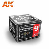 AK Interactive HOBBY PAINTS AK Interactive Real Colors: British Army Late WWII Vehicles Acrylic Lacquer Paint Set (3) 10ml Bottles