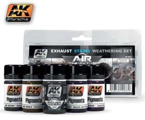 AK Interactive MODEL PAINTS AK Interactive Air Series: Exhaust Stains Weathering Set (5 Colors) 35ml Bottles