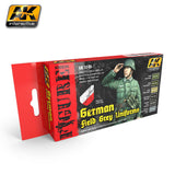 AK Interactive MODEL PAINTS AK Interactive Figure Series: German Field Grey Uniforms Acrylic Paint Set (6 Colors) 17ml Bottles