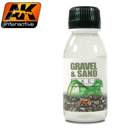 AK Interactive MODEL PAINTS AK Interactive Gravel & Sand Fixer Enamel 100ml Bottle