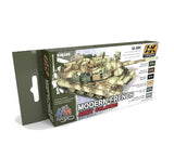 AK Interactive MODEL PAINTS AK Interactive Modern French Army Acrylic Paint Set (6 Colors) 17ml Bottles