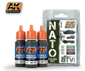 AK Interactive MODEL PAINTS AK Interactive NATO AFV Colors Acrylic Paint Set (3 Colors) 17ml Bottles