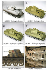 AK Interactive MODEL PAINTS AK Interactive Wargame Series: German Dunkelgelb Acrylic Paint Set (6 Colors) 17ml Bottles
