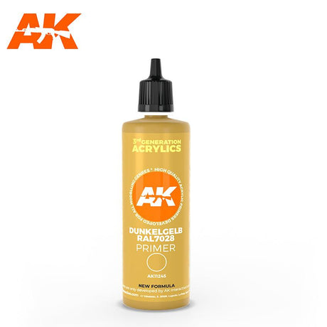 AK Interactive Paint AK Interactive AK11245 3G Dunkelgelb Ral 7028 Dark Yellow Primer Paint 100ml