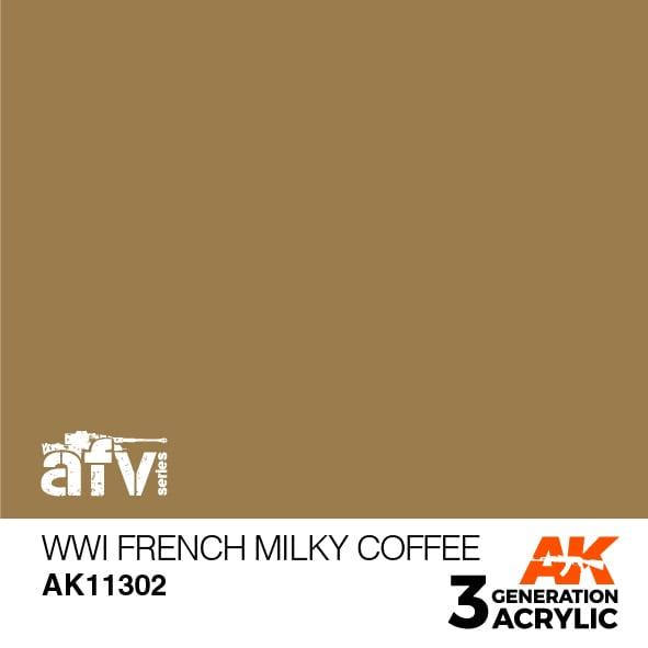 AK Interactive Paint AK Interactive AK11302 3G AFV WWI French Milky Coffee Paint 17ml
