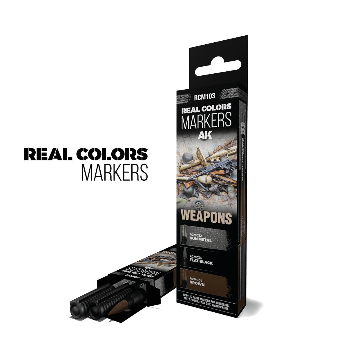 AK Interactive Paint AK Interactive RCM103 RC Markers Set - Weapons (3pcs)