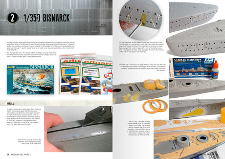 AKI Books HOBBY BOOKS AK Interactive Modeling - Modelling Full Ahead 3: Bismarck & Tirpitz Book