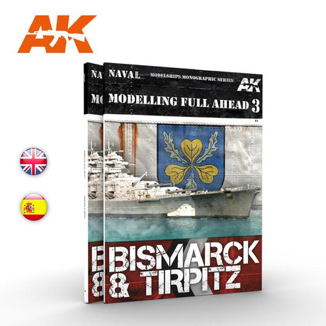 AKI Books HOBBY BOOKS AK Interactive Modeling - Modelling Full Ahead 3: Bismarck & Tirpitz Book