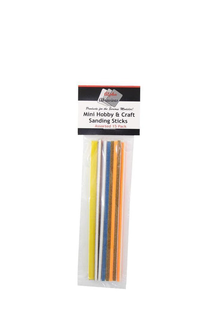 Alpha Abrasives Hobby Building Accessories Alpha Abrasives #0101 Mini Hobby and Craft Sanding Sticks