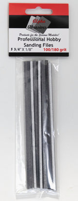 Alpha Abrasives Hobby Building Accessories Alpha Abrasives 1/8" x 5 3/4" Professional Hobby Course Sanding Files  - #0305
