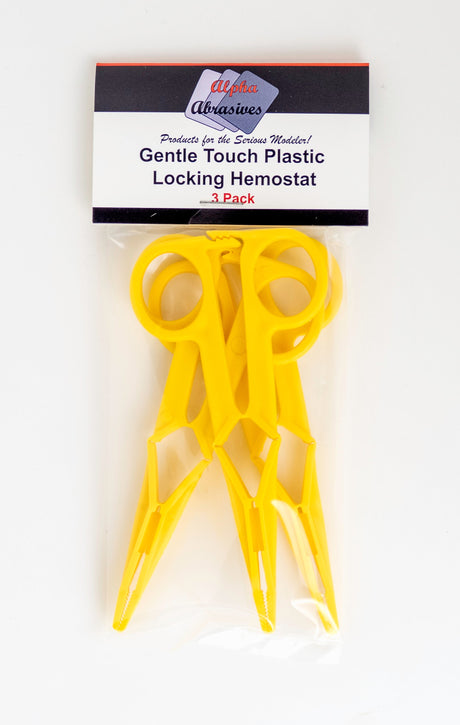 Alpha Abrasives Hobby Building Accessories Alpha Abrasives 3/pack Gentle Touch Plastic Hemostat  - #5002