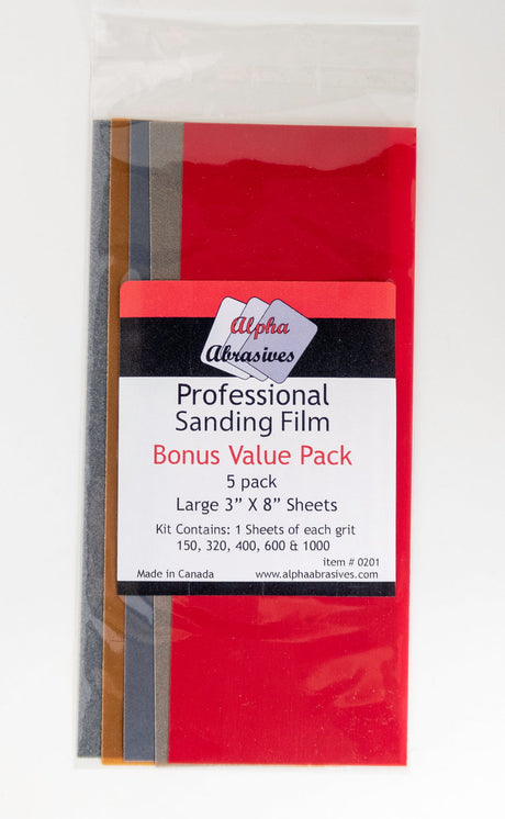 Alpha Abrasives Hobby Building Accessories Alpha Abrasives 3"x8" Sheets Professional Sanding Film - 0201