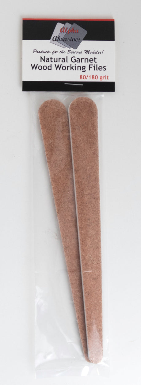 Alpha Abrasives Hobby Building Accessories Alpha Abrasives 80/180 Grit Natural Garnet Woodworking Files - 1150