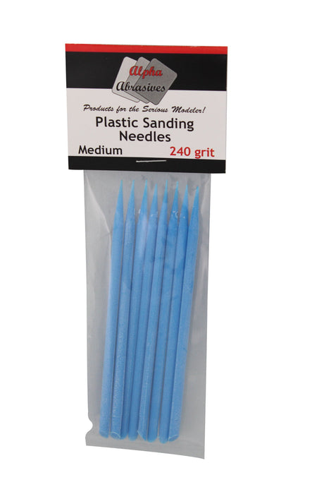 Alpha Abrasives Hobby Building Accessories Alpha Abrasives Blue Medium Grit Plastic Sanding Needle - 0402