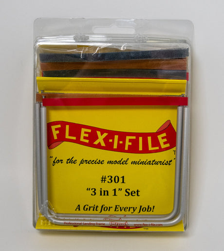 Alpha Abrasives Hobby Building Accessories Alpha Abrasives Set of 3 in 1 Flex-I-File  - #0301