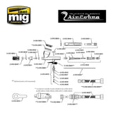 AMMO by MIG Jimenez Airbrush AMMO by Mig 8625 AirCobra 0.3mm Gravity Feed Double Action Airbrush