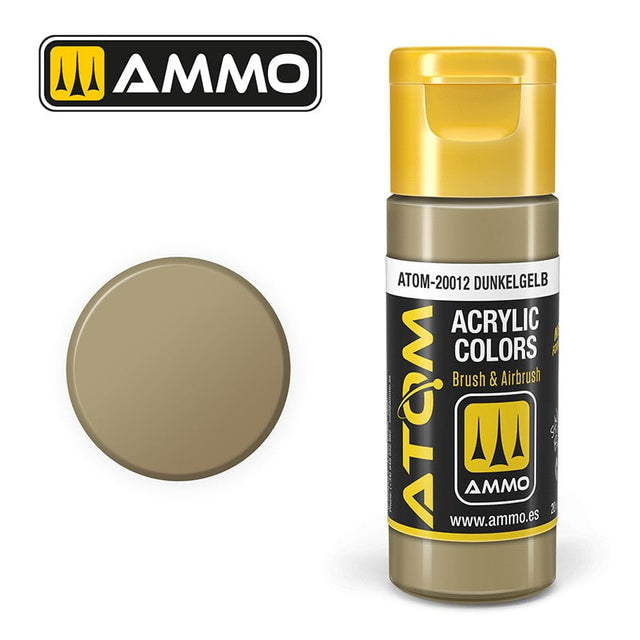 AMMO by MIG Jimenez Airbrush Paint AMMO by MIG ATOM Acrylic Colors: Dunkelgelb