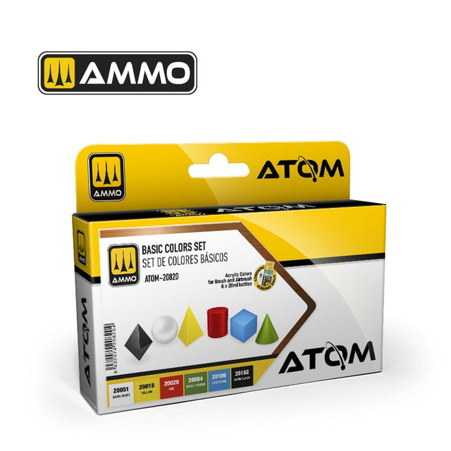 AMMO by MIG Jimenez Airbrush Paint AMMO by MIG ATOM Basic Colors Set